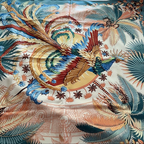 Relist- Authentic Hermes Scarf - Mythiques Phoenix - Picture 3 of 6